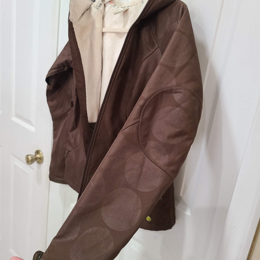 Burton Jacket Brown Winter Outdoor Ski Snow Cozy Fleece Snowboard XS - Picture 12 of 16